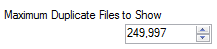 3. Max Duplicate files setting