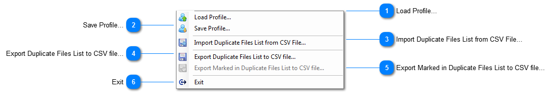 File menu