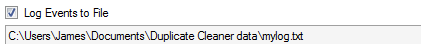 4. Log Events to File check