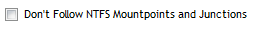 3. Don't Follow NTFS Mountpoints and Junctions check
