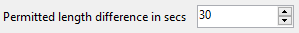 2. Permitted difference in audio length (seconds)