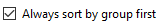10. Sort by group first checkbox