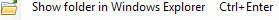 8. Show Folder in Windows Explorer