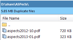 2. Files in selected folder