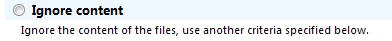 3. Ignore content option