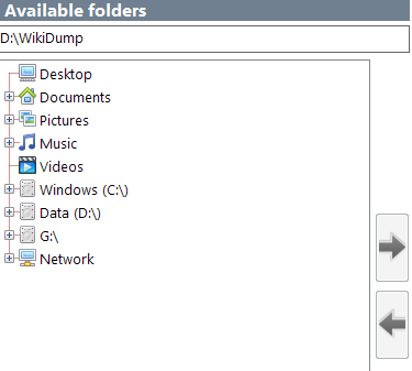 1. Folders and Drives List