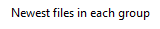 19. Newest created files in each group