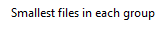 22. Smallest files in each group